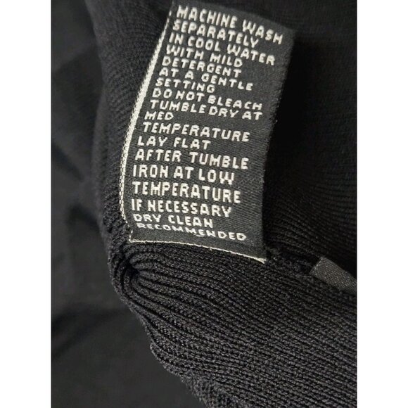 BCBG MaxAzria 2 Piece Shift Ponte Knit Dress Cardigan Set Womens Large Black - Picture 11 of 11